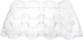 img 1 attached to Hedume 12 Pack Cupcake Carrier: Stackable Cupcake Boxes for 12-counts, Clear Container with Detachable Lid, BPA-free