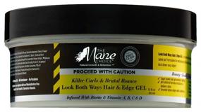 img 4 attached to 💥 The Mane Choice Mane Choice Proceed with Caution Killer Curls & Brutal Bounce: Amp up your Hair & Edge Game with 12 Ounce Gel