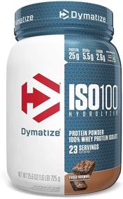 img 4 attached to 🍫 Dymatize ISO 100 Whey Protein Powder - Hydrolyzed, Fudge Brownie Flavor - 1.6 lbs (25.6 oz)