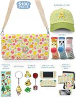 🎮 controller gear official nintendo animal crossing: new horizons merch collectors gift set - sling bag, switch + switch lite skins, hat, keychain - nintendo switch" - optimized product name: "nintendo animal crossing: new horizons merch collectors set - sling bag, switch + switch lite skins, hat, keychain logo