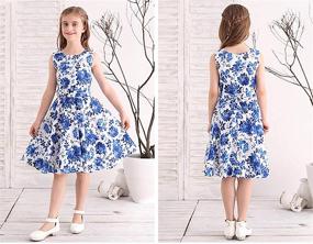 img 2 attached to 👗 Vintage Summer Casual Clothes 3015 150 Girls' Dresses: Cool Styles for a Retro-Chic Look