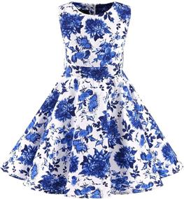 img 4 attached to 👗 Vintage Summer Casual Clothes 3015 150 Girls' Dresses: Cool Styles for a Retro-Chic Look