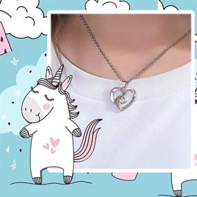 img 2 attached to Magical CZ Stone Heart Pendant Unicorn Necklace for Women and Girls - Perfect Christmas/Birthday Gift for Daughter, Granddaughter, or Niece