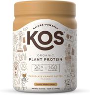 kos organic plant based protein powder - chocolate peanut butter flavor | vegan, gluten free, dairy free & soy free | 0.85 lbs, 10 servings logo