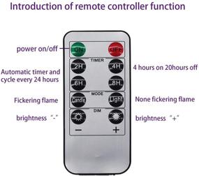 img 2 attached to YASENN Battery Operated LED Candles Set of 5 - Flameless Flickering Jumping Flame Realistic Candles with Remote Control Timer and Dimmable Warm White - Perfect for Christmas Wedding Party Home Decorations