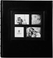 📷 parah life premium 500 photo family wedding anniversary baby vacation album - large capacity deluxe customizable sewn bonded leather book bound - multi directional - 4x6 photos, 5 per page - black logo