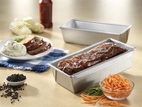 img 3 attached to 🥩 Superior Quality USA Pan Aluminized Steel Meat Loaf Pan with Insert - Made to Perfection!