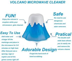 img 2 attached to 🌋 ZOEAST(TM) Volcano Microwave Cleaner - High Temperature Steam Cleaner for Easy Crud Removal & Disinfection in Minutes with Vinegar and Water - Ideal for Kitchen (Blue)