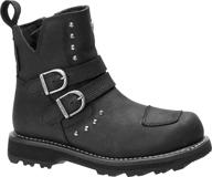 👢 harley-davidson women's amesbury waterproof motorcycle boots: blk or bwn - d87176 logo