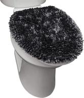 🚽 sohome luxury plush chenille shag standard toilet lid cover - dark gray (18.5"x19.6") - machine washable and ultra soft logo