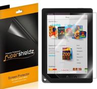 📱 supershieldz 3-pack clear screen protector for barnes & noble nook hd+ 9 inch tablet - high definition pet shield logo