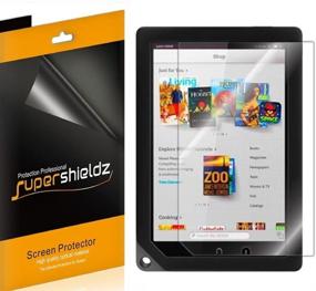 img 3 attached to 📱 Суперщит Supershieldz 3-Pack прозрачные защитные пленки для планшета Barnes & Noble Nook HD+ 9 дюймов - защита высокой четкости из ПЭТ