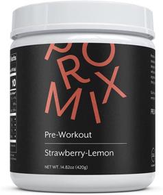 img 4 attached to Promix Nutrition Vegan Pre-Workout Powder - Strawberry Lemonade Flavor, 40 Servings, with Beta Alanine, Taurine, and Tyrosine