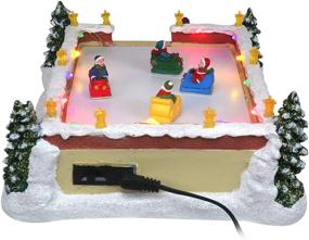img 1 attached to 🎢 Pre-lit Christmas Village Bumper Cars - Animated Snow Village for Festive Indoor Decor & Holiday Displays