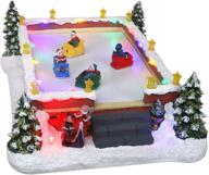 🎢 pre-lit christmas village bumper cars - animated snow village for festive indoor decor & holiday displays logo