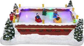 img 3 attached to 🎢 Pre-lit Christmas Village Bumper Cars - Animated Snow Village for Festive Indoor Decor & Holiday Displays