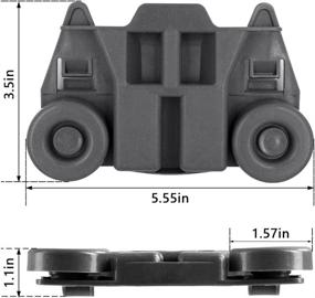 img 2 attached to 🔧 Dishwasher Wheel WPW10195417 for Jenn-Air, KitchenAid, Kenmore, Roper, Admiral, Hardwick - Replacement Part W10195417, WPW10195417VP, 1872128, AP6016764, PS11750057