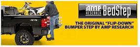 img 1 attached to 🛏️ AMP Research 75313-01A BedStep Flip Down Bumper Step: Ideal for 17-21 Ford F-250/350/450 (Excludes F450 with Vibration Dampner)