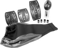 🚗 black widow manual pedal pad combo set by custom accessories 16022 logo