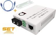 🔌 gigabit fiber media converter with single mode built-in fiber module - 20 km (12.42 miles) sc to utp cat5e cat6 10/100/1000 rj-45 - auto sensing gigabit or fast ethernet speed - jumbo frame support - llf support логотип