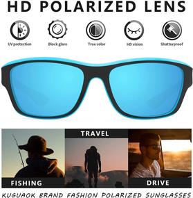 img 3 attached to 🕶️ KUGUAOK Polarized Sunglasses for Enhanced Driving Protection