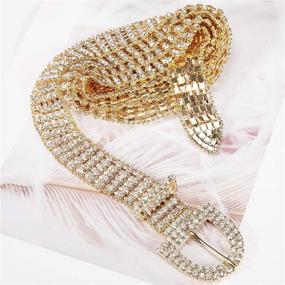 img 1 attached to 💎 Silver Diamond Rhinestone Belt: Luxury Women's Accessories for a Touch of Elegance