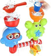 goodlogo bath toys: fun and educational bathtub toys for 1-4 year old kids - non-toxic, waterfall, spin & flow - perfect birthday gift ideas in colorful packaging (multicolor) logo