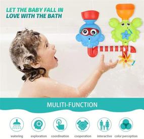 img 2 attached to GOODLOGO Bath Toys: Fun and Educational Bathtub Toys for 1-4 Year Old Kids - Non-Toxic, Waterfall, Spin & Flow - Perfect Birthday Gift Ideas in Colorful Packaging (Multicolor)