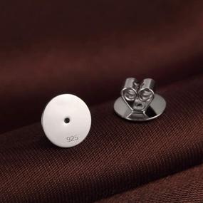 img 2 attached to Secure Your Stud Earrings with Sterling Silver Earring Backs - ZDaoBen Earring Backs for Heavy Earrings