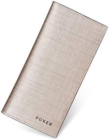 img 4 attached to Кошелек из кожи FOXER Bifold кошельки и кошельки на Валентина для женщин.