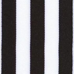 img 1 attached to 🎪 Offray 140640 Berwick 2.5-inch Wide Wired Edge Carnival Grosgrain Ribbon, 25 Yards, Black & White Striped Pattern
