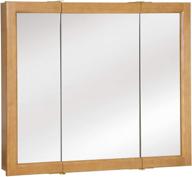 🏫 design house richland 36" tri-view medicine cabinet mirror - nutmeg oak logo