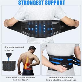 img 2 attached to 👍 Tretopoo Back Brace - 7 Stays and Removable Lumbar Pad for Lower Back Pain Relief - Breathable Air Mesh Support Belt - Anti-skid Lumbar Braces for Men and Women with Sciatica and Scoliosis (Size M)