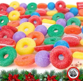 img 1 attached to 🍭 9 Ft Plastic Candy Life Saver Gumdrop Ball Christmas Garland | Glittered Tree Garland Ideal for Retro Candy Land Theme Trees | Indoor Christmas Decorations