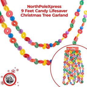 img 3 attached to 🍭 9 Ft Plastic Candy Life Saver Gumdrop Ball Christmas Garland | Glittered Tree Garland Ideal for Retro Candy Land Theme Trees | Indoor Christmas Decorations