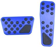 алюминиевые накладки на педали hecotrax для dodge challenger charger chrysler 300 300c без сверления накладки на педали тормоза и акселератора (синий) логотип
