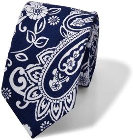 img 4 attached to Jacquard Neckties Paisley Striped Pattern Men's Accessories