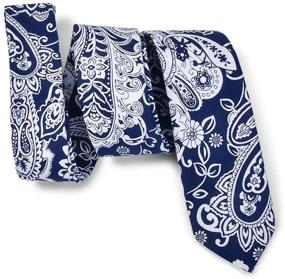 img 1 attached to Jacquard Neckties Paisley Striped Pattern Men's Accessories