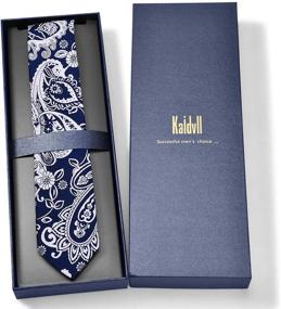 img 3 attached to Jacquard Neckties Paisley Striped Pattern Men's Accessories