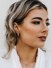 img 2 attached to 👂 SWEETV Small Open Hoop Earrings: Stylish 925 Sterling Silver Chunky Hoops for Lightweight and Hypoallergenic Piercing