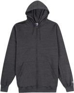 active men's clothing: black russell athletic fleece hoodies logo