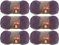 6-pack bernat softee chunky yarn in dark mauve (161128-28323) logo