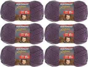 img 1 attached to 6-Pack Bernat Softee Chunky Yarn in Dark Mauve (161128-28323)