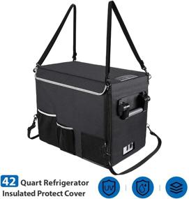 img 4 attached to 🧊 JOYTUTUS 42 Quart Portable Refrigerator Fridge Freezer with Insulated Protective Cover for Optimal Cooling