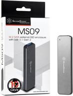 💨 silverstone ms09c: high-speed m.2 sata ssd to usb 3.1 gen 2 enclosure in charcoal gray logo