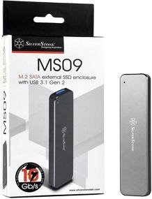 img 4 attached to 💨 SilverStone MS09C: Высокоскоростной корпус для M.2 SATA SSD с интерфейсом USB 3.1 Gen 2 в угольно-сером цвете