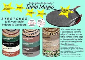 img 1 attached to 🔮 Fitted Vinyl Tablecloth/Tablecover: Table Cover Atlantis Inlaid - Transform 36-48" Tables Magically!