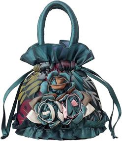 img 4 attached to Trendy Women's Drawstring Bucket Bag: Versatile Handbag with Coin Purses, Key Bags, Cash & Phone Pouches