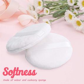 img 3 attached to 🧼 Topwon 4 Inch Washable Large Body Powder Puff - Set of 3, Soft & Furry