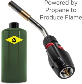 img 2 attached to Ivation Propane Torch with Easy Trigger-Start Ignition, High-Temperature Flame [2372°F], Adjustable 🔥 Flame Control - Ideal for Light Welding, Soldering, Brazing, Heating, Thawing & More